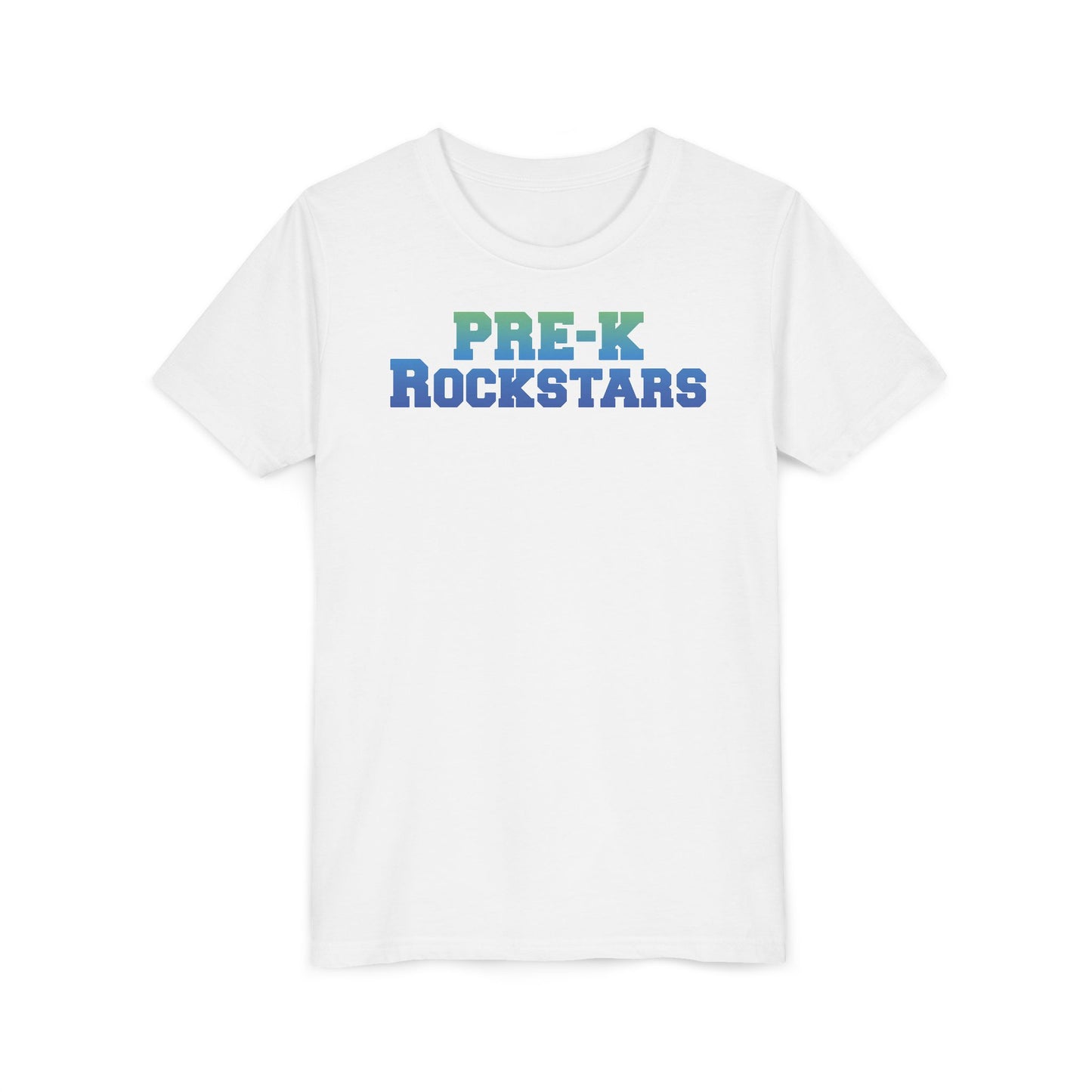 Custom Green-Blue Pre-K Rockstars Youth T-Shirt