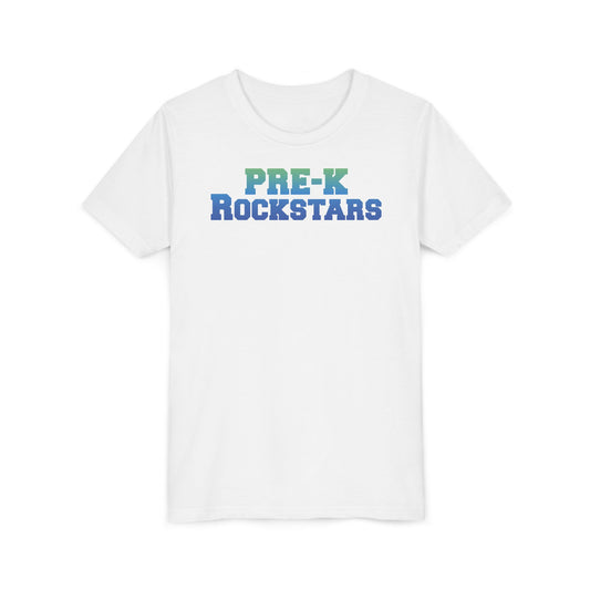 Custom Green-Blue Pre-K Rockstars Youth T-Shirt