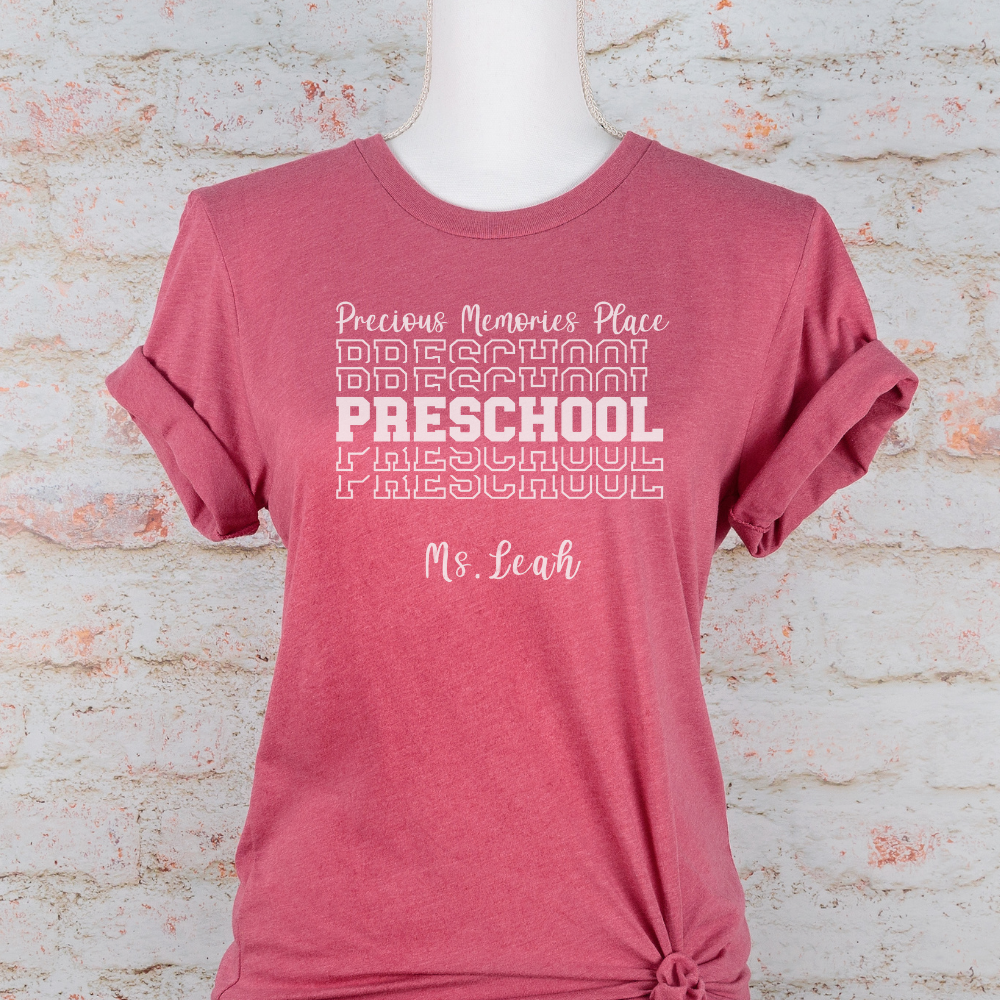 Custom Unisex Preschool Name T-Shirt