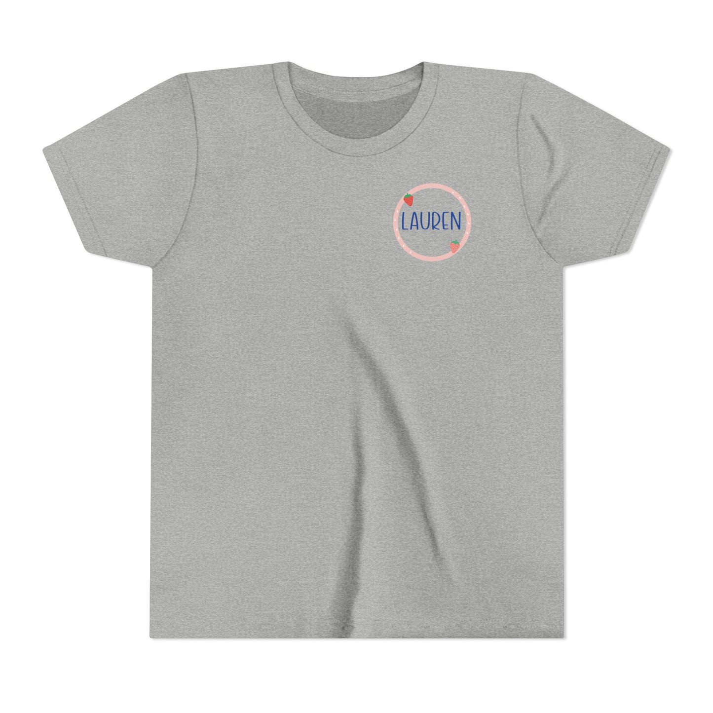 Custom Strawberry Circle Youth T-Shirt