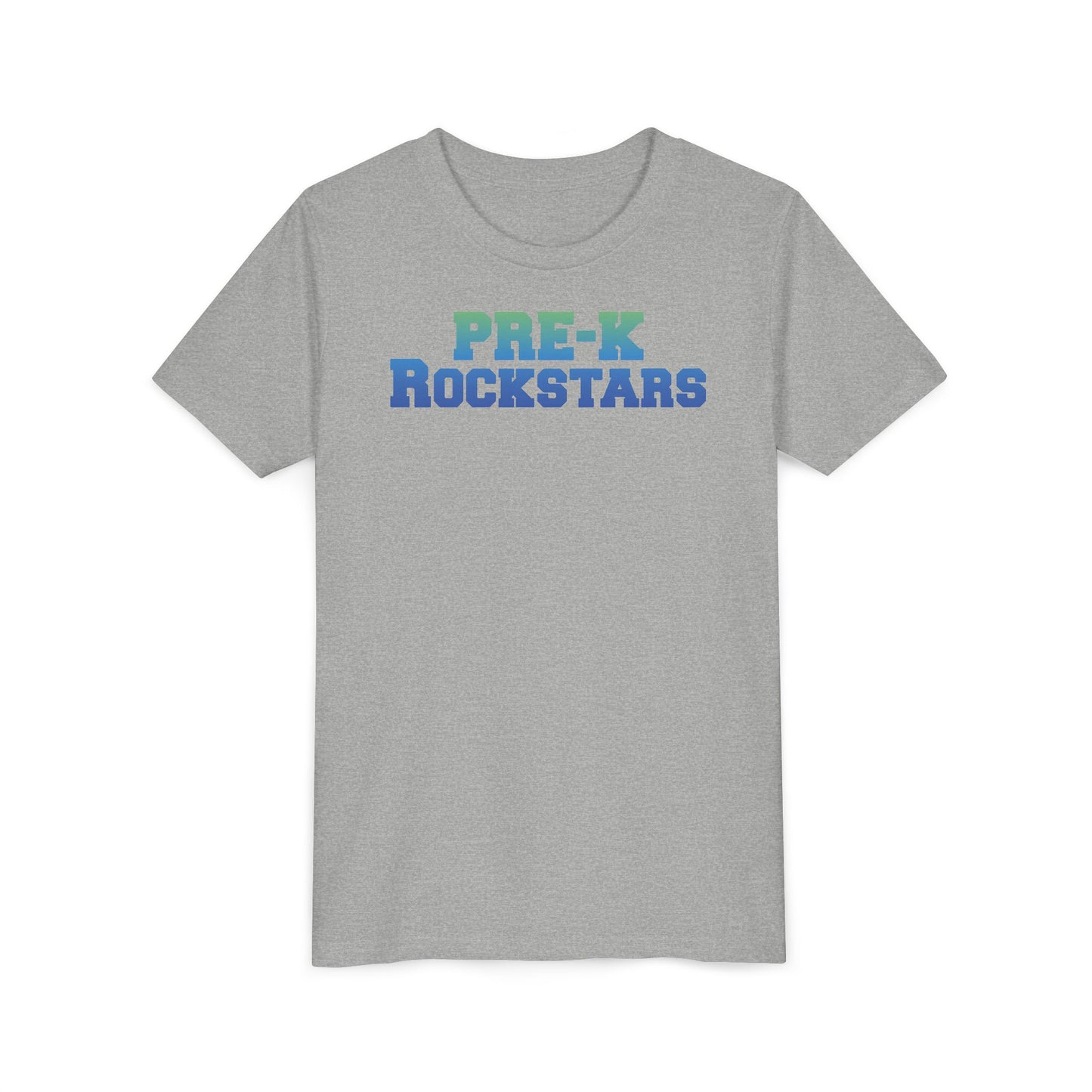Custom Green-Blue Pre-K Rockstars Youth T-Shirt