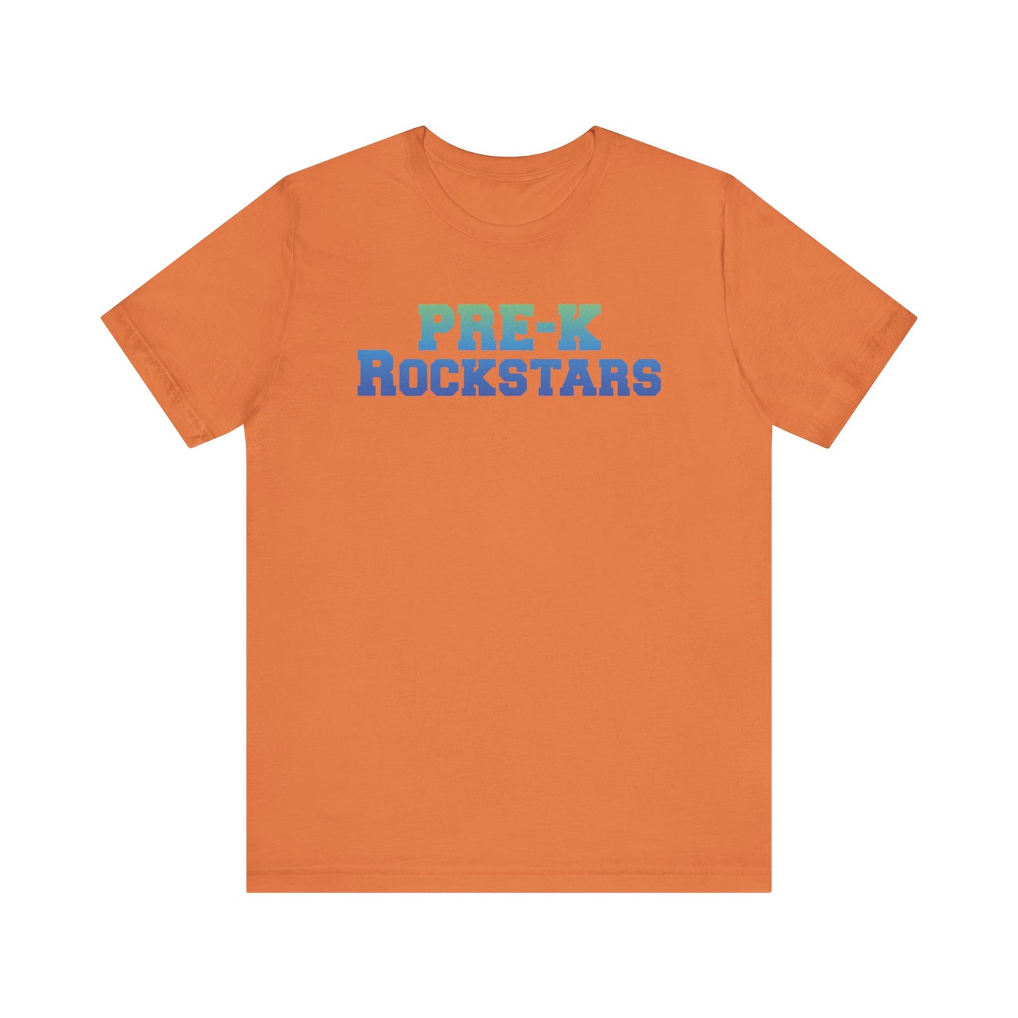 Custom Unisex Green-Blue Pre-K Rockstars T-Shirt