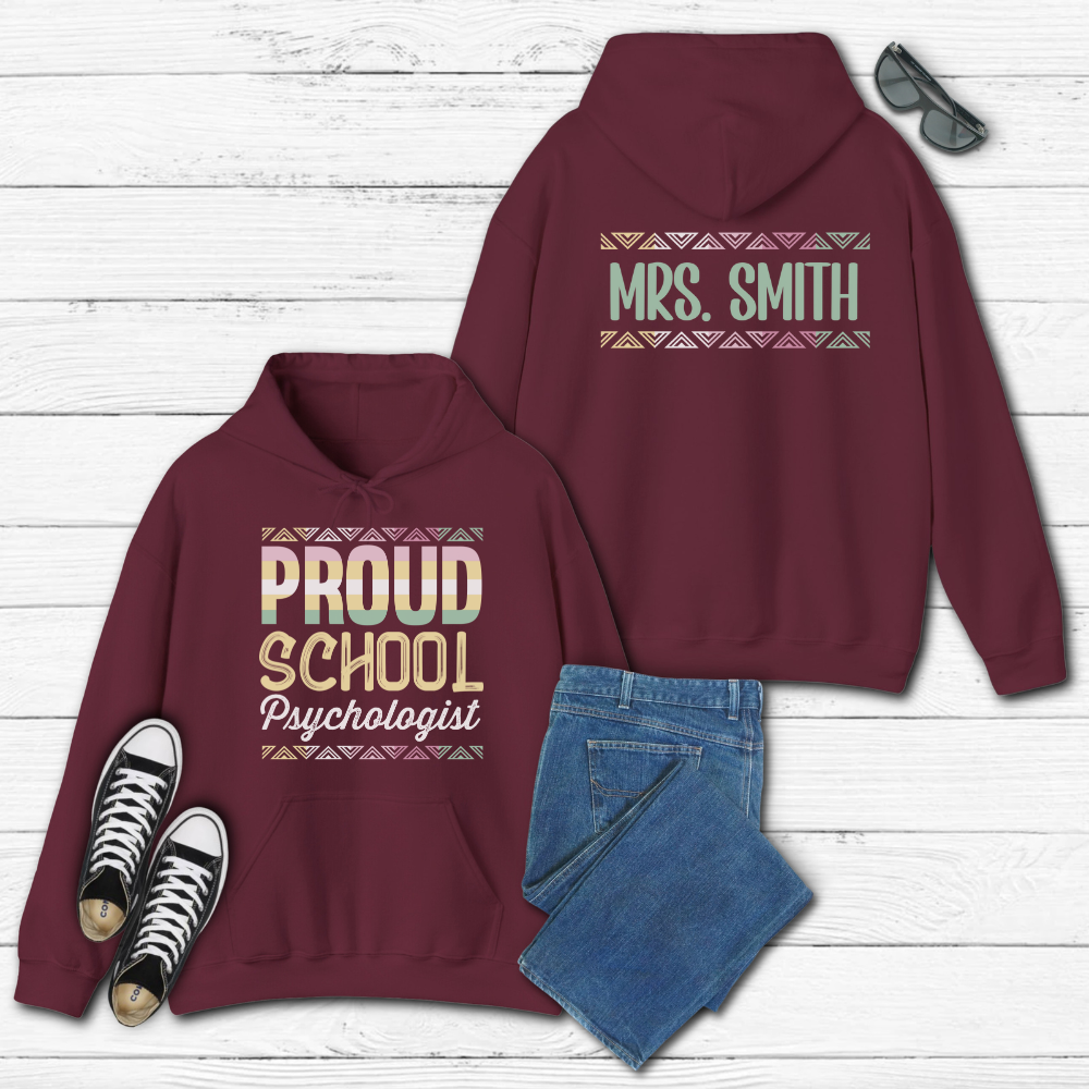 Custom Unisex Heavy Blend Proud School Psychologist Hoodie