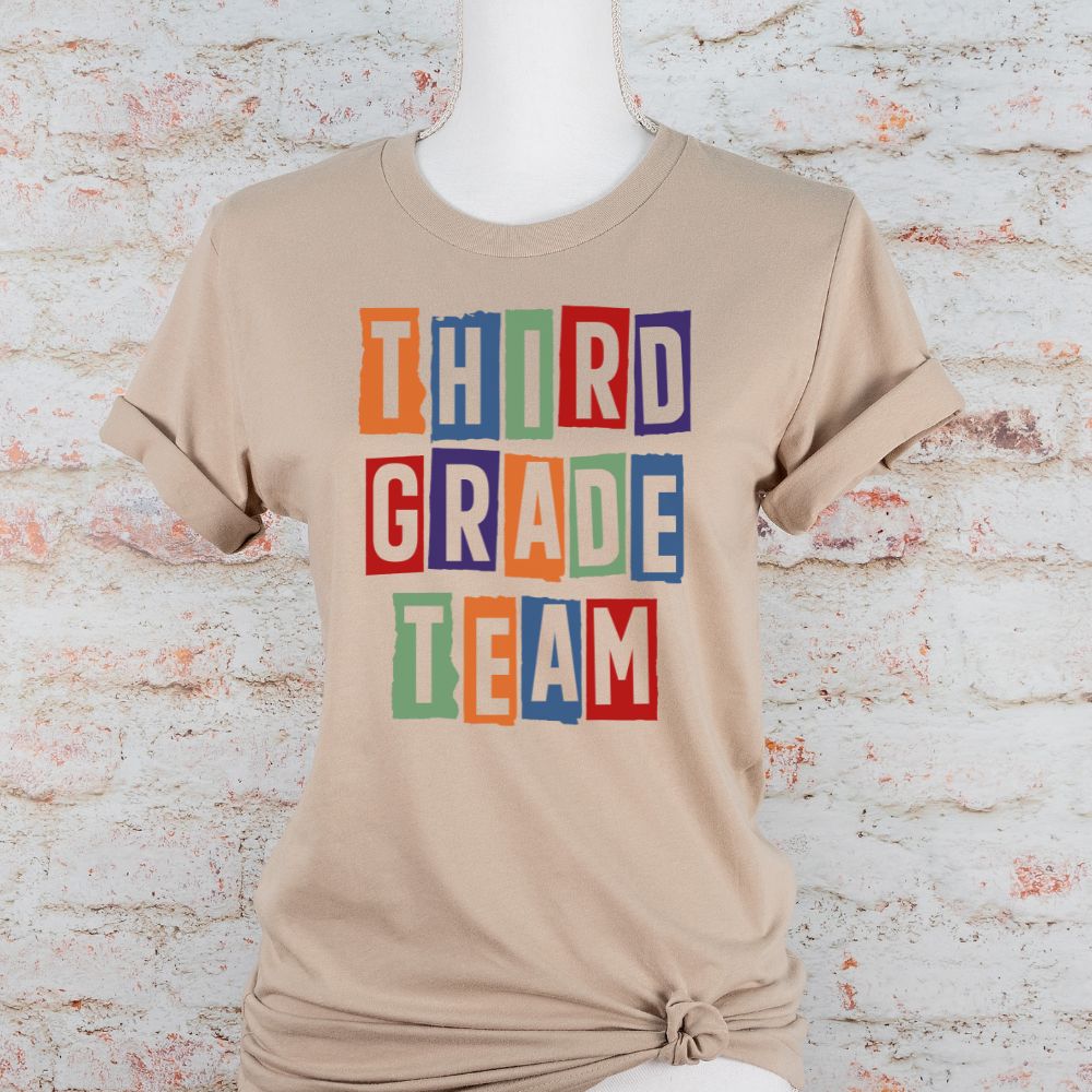 Custom Unisex Third Grade Crew T-Shirt