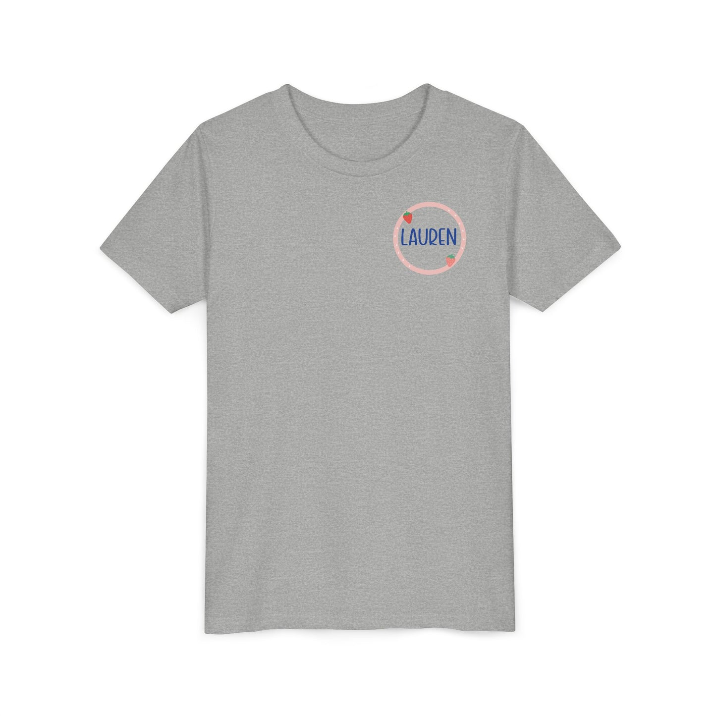 Custom Strawberry Circle Youth T-Shirt