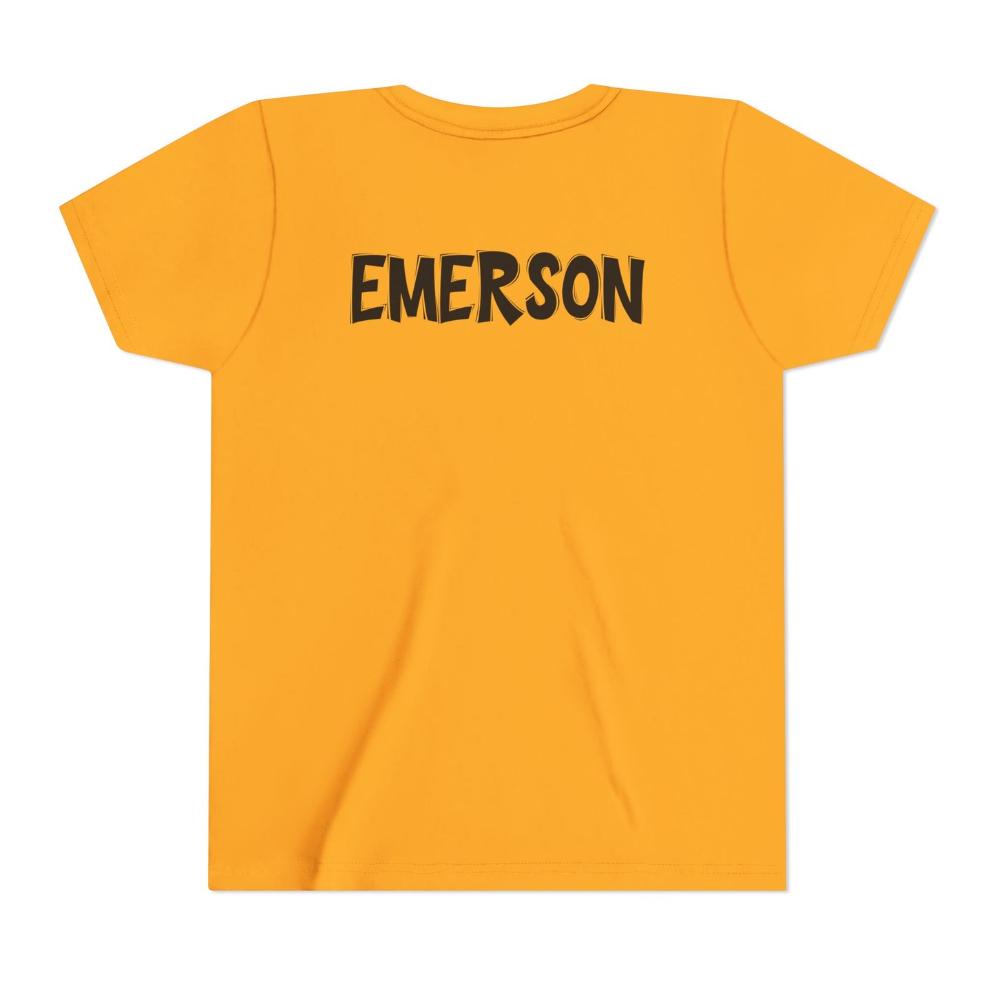 Custom School Name Bold Outlined Youth T-Shirt