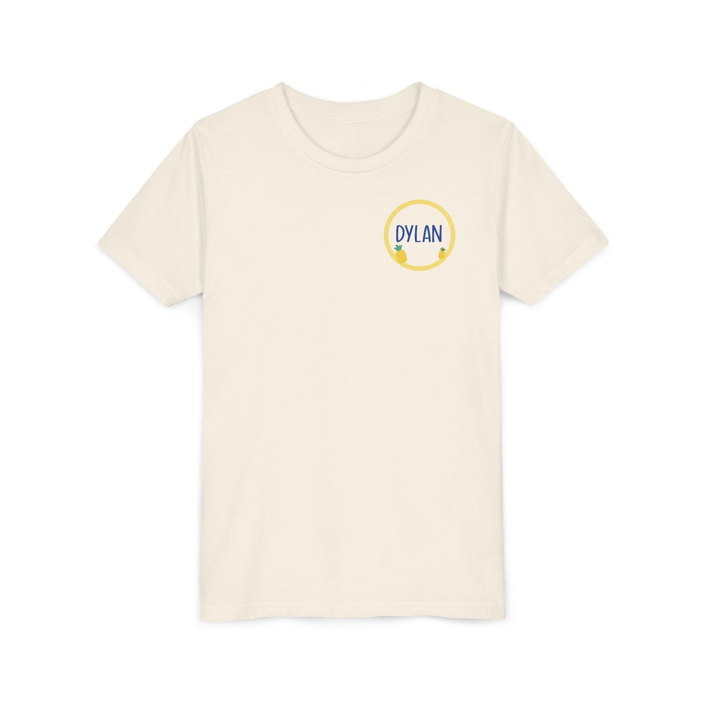 Custom Pineapple Circle Youth T-Shirt