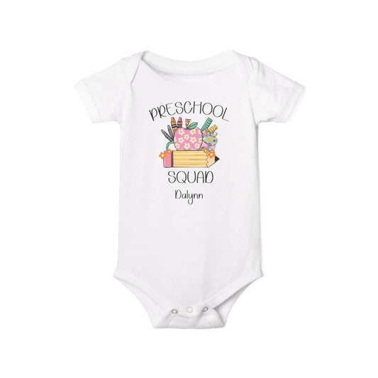 Custom Preschool Squad Infant Jersey One Piece