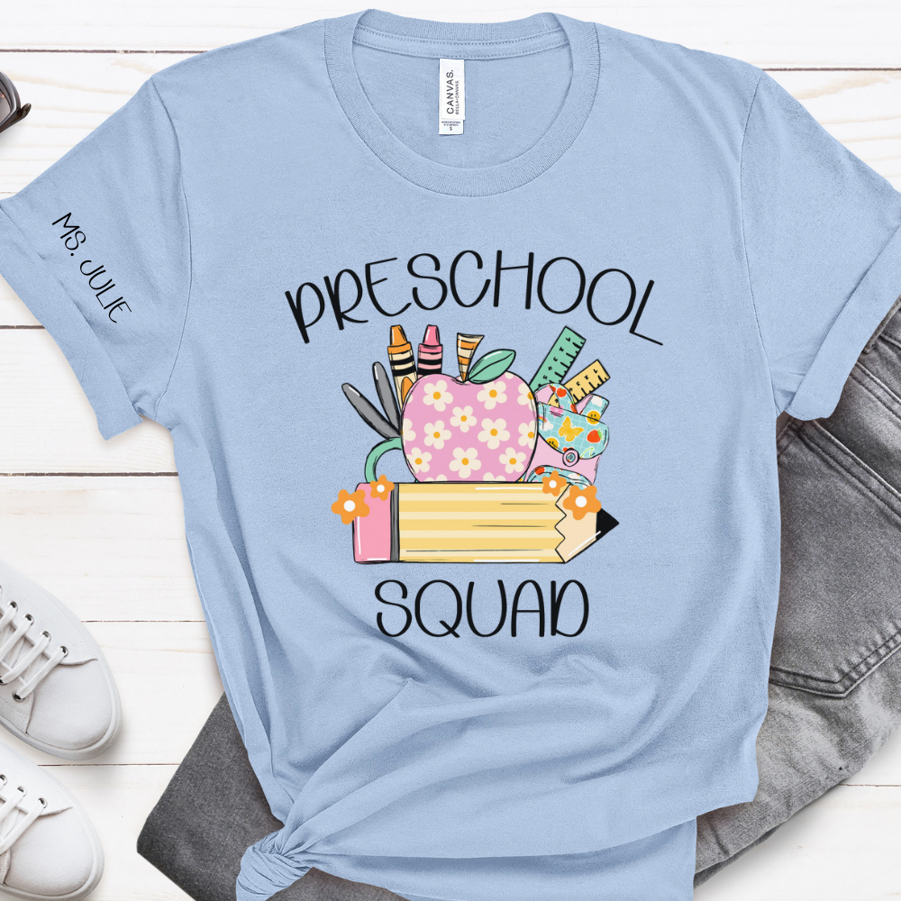 Custom Unisex Adult Preschool Squad T-Shirt