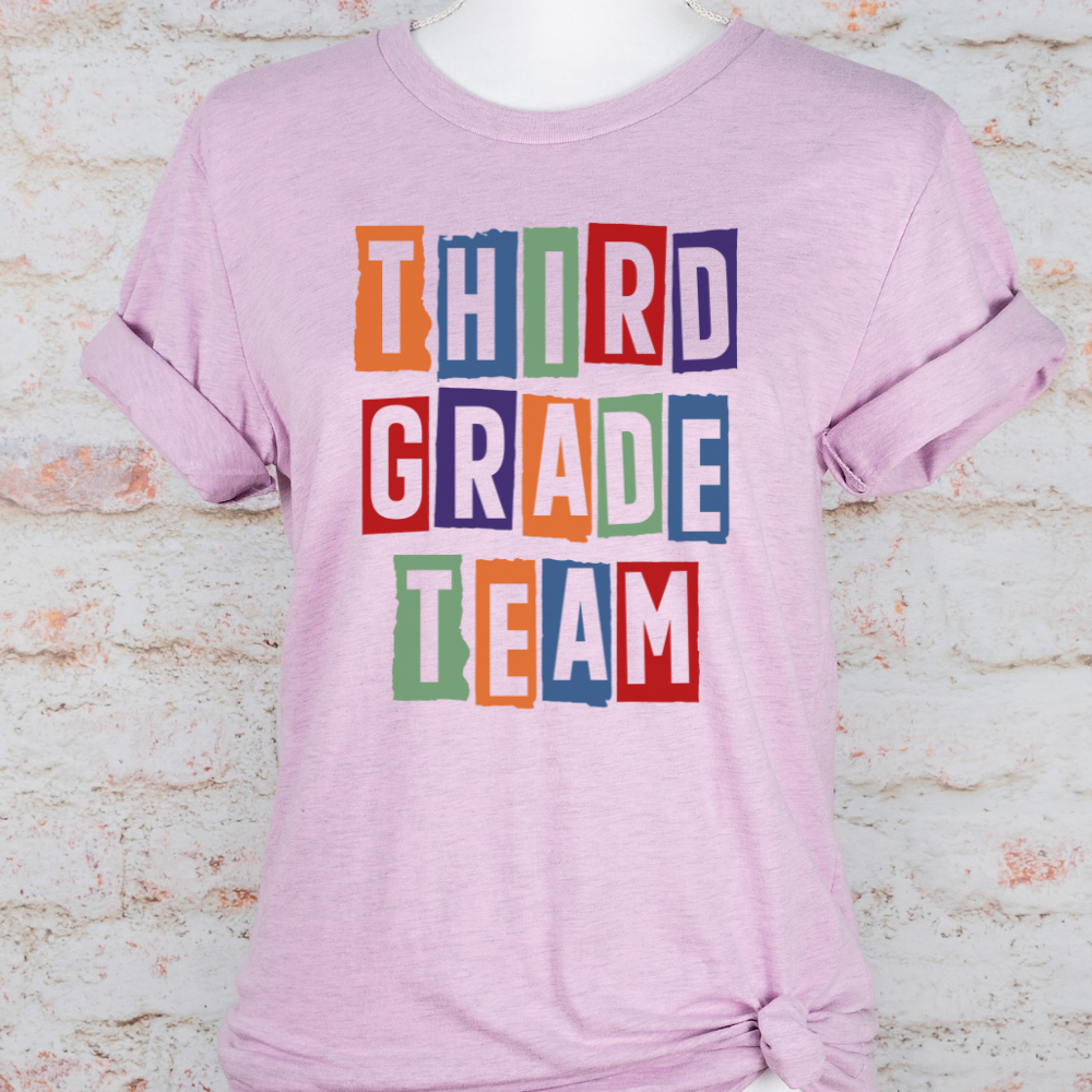 Custom Unisex Third Grade Crew T-Shirt