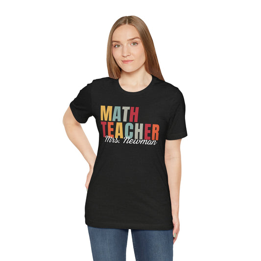 Custom Math Teacher T-Shirt