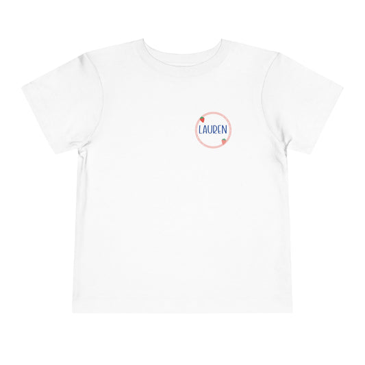 Custom Strawberry Circle Toddler T-Shirt