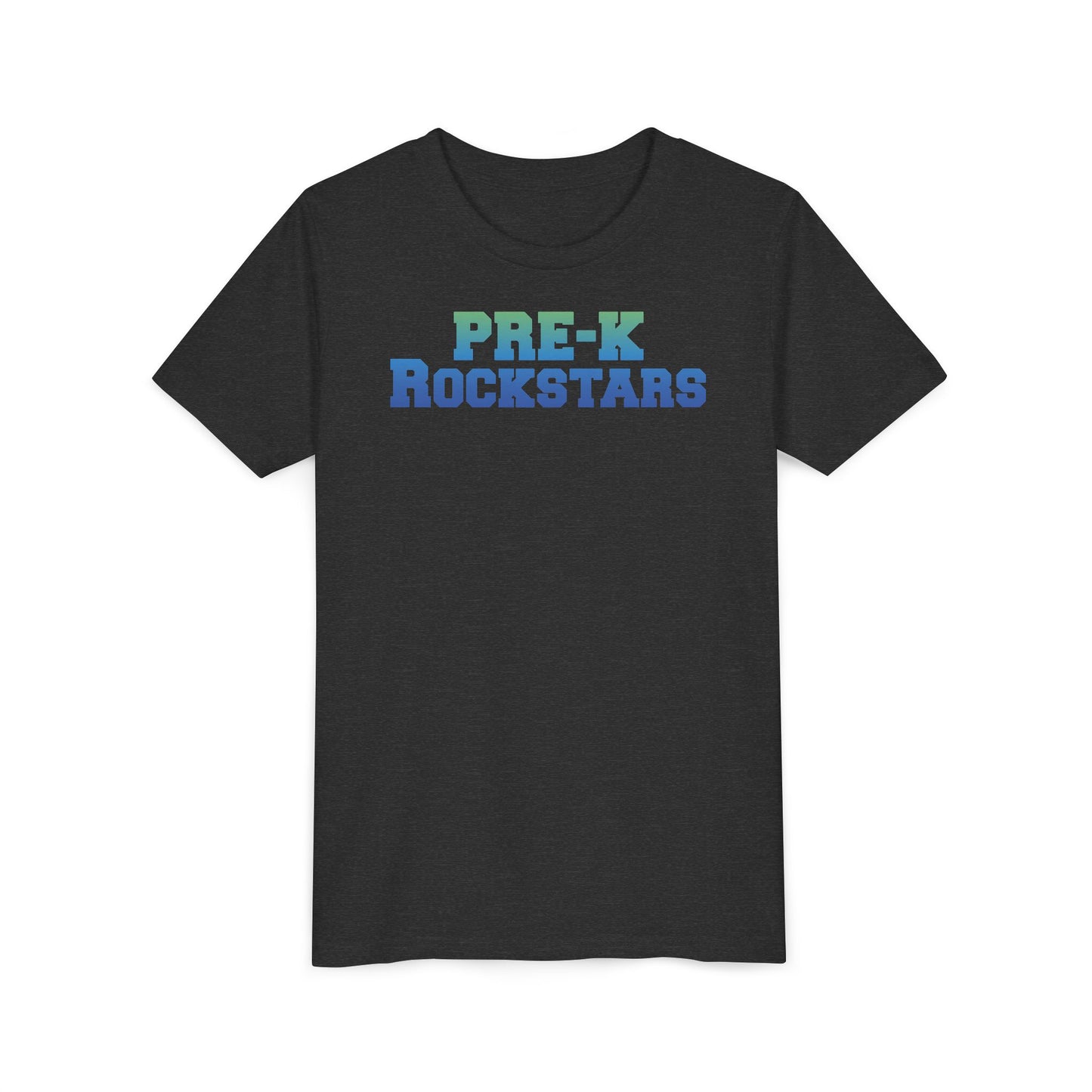 Custom Green-Blue Pre-K Rockstars Youth T-Shirt