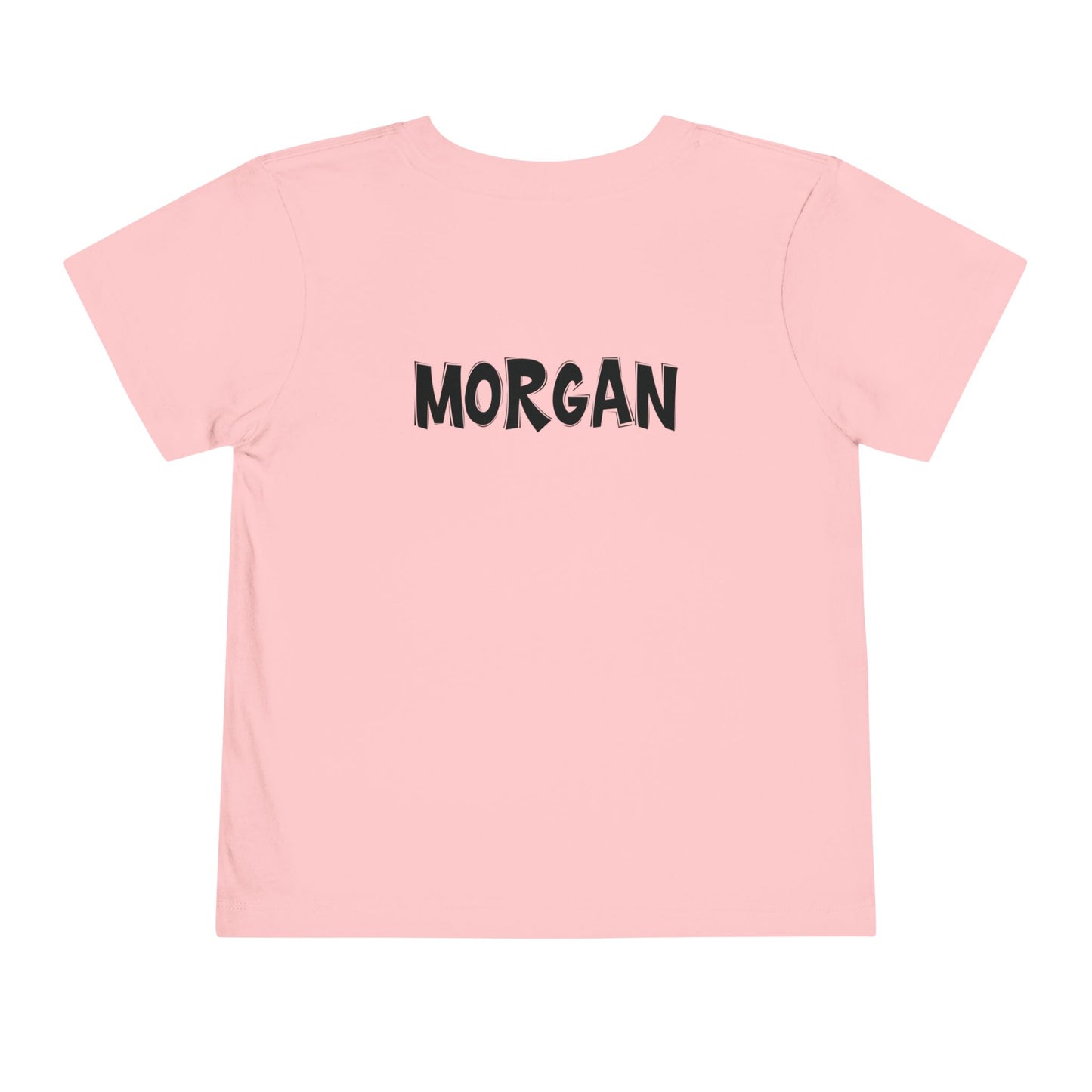 Custom School Name Toddler Bold Outlined T-Shirt