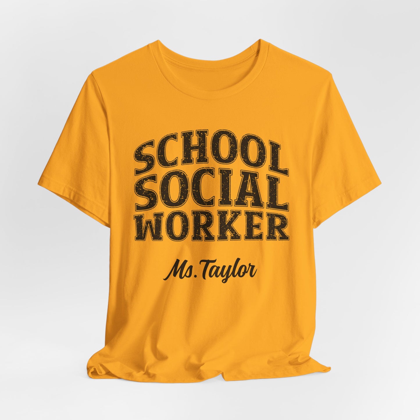 Custom Unisex School Social Worker Teacher T-Shirt