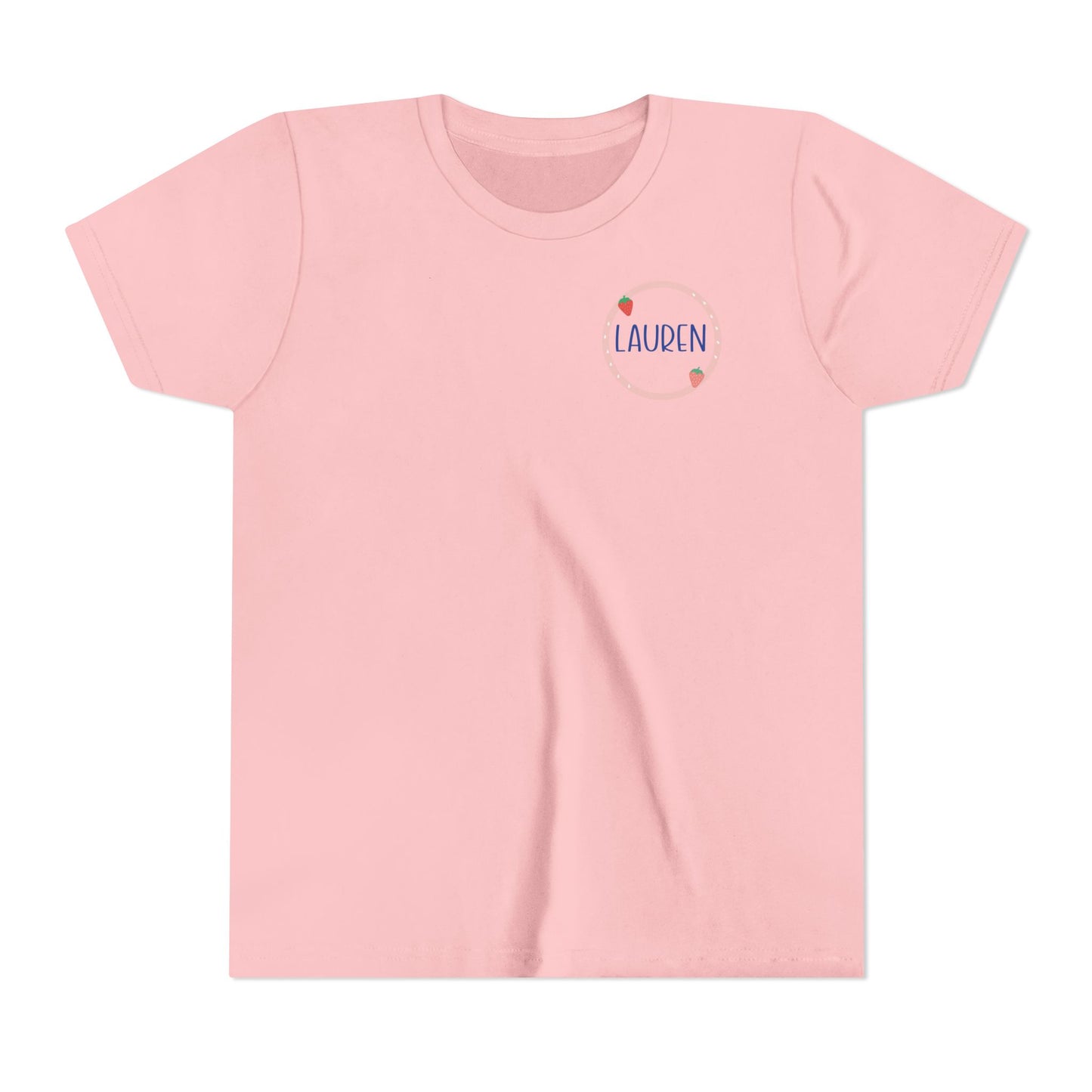 Custom Strawberry Circle Youth T-Shirt