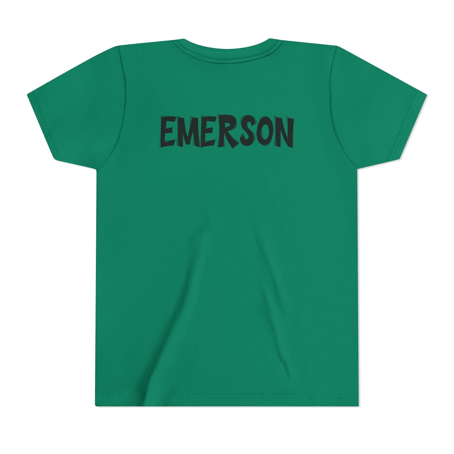 Custom School Name Bold Outlined Youth T-Shirt