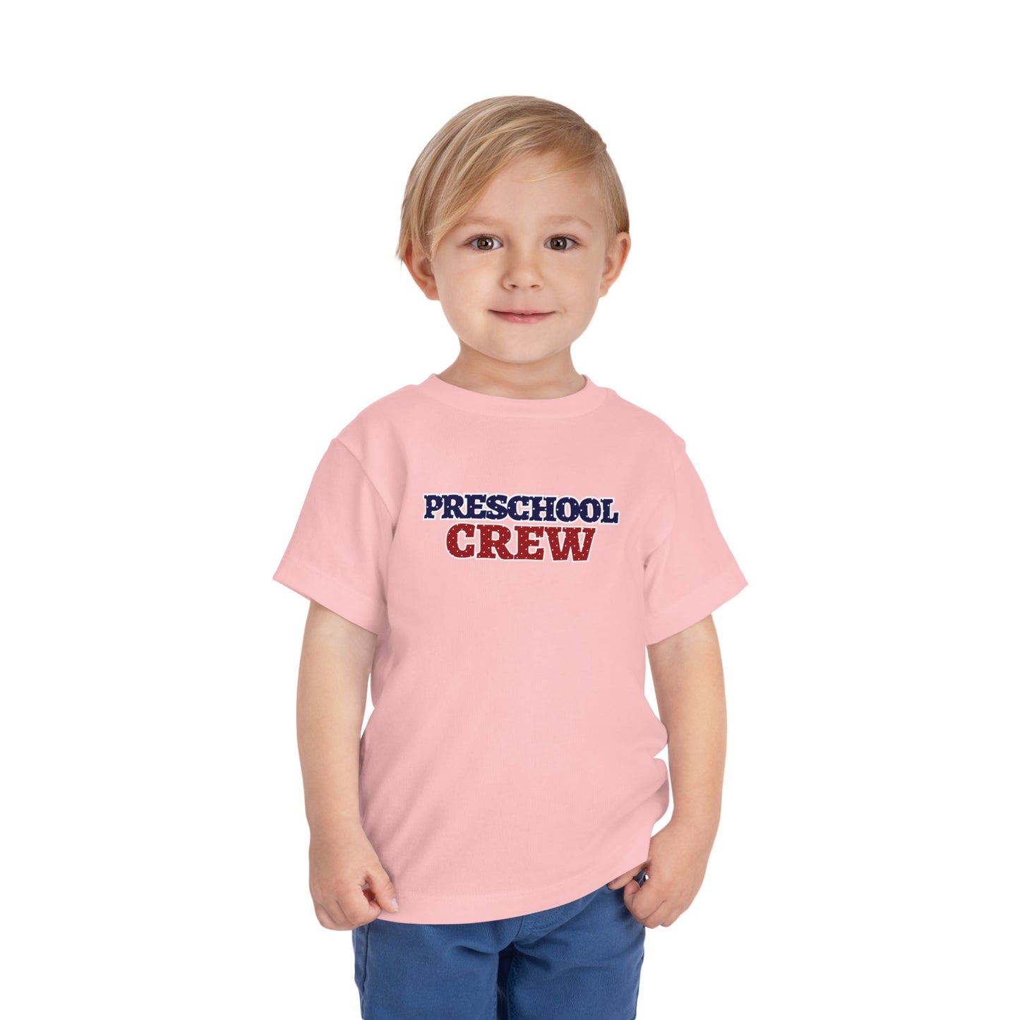 Custom Polka Dot Preschool Crew Toddler T-Shirt