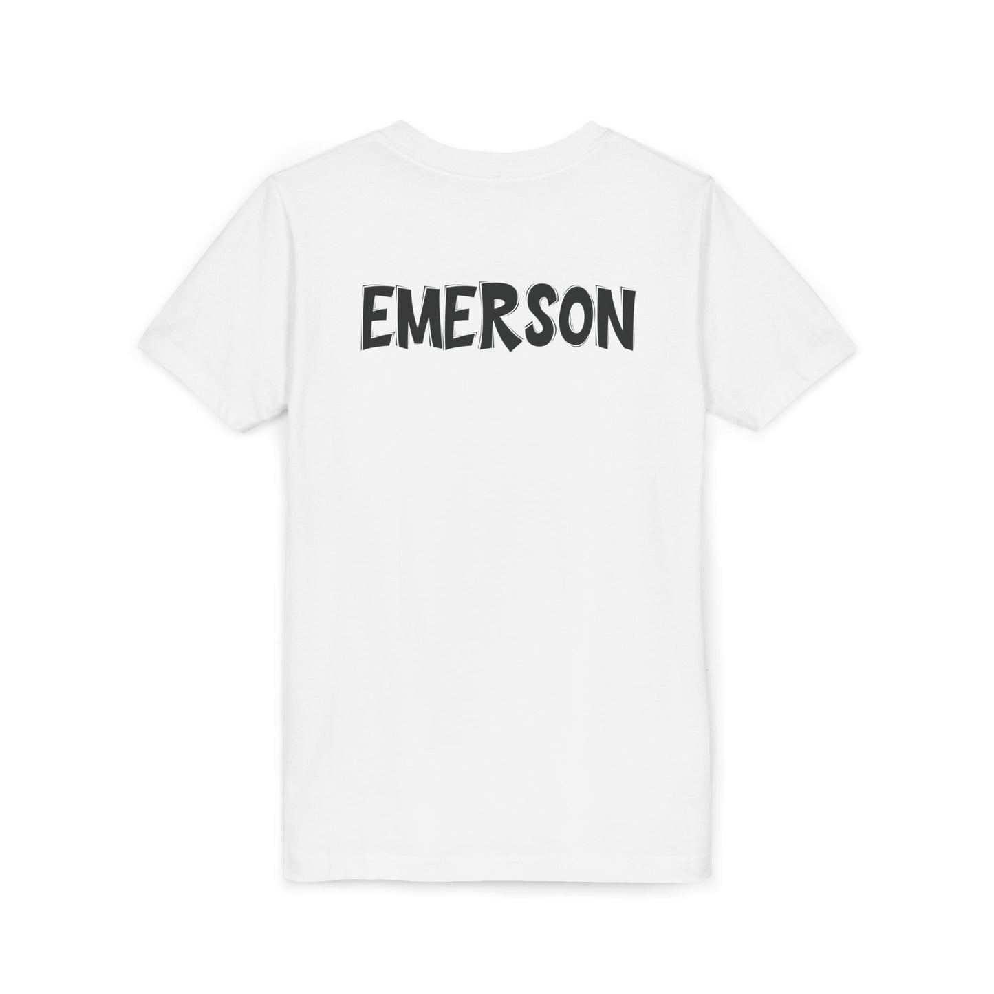 Custom School Name Bold Outlined Youth T-Shirt