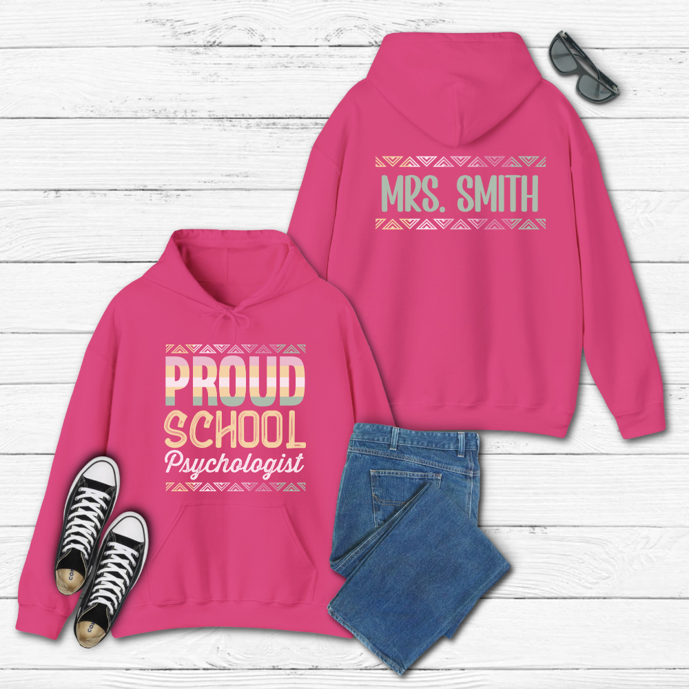 Custom Unisex Heavy Blend Proud School Psychologist Hoodie