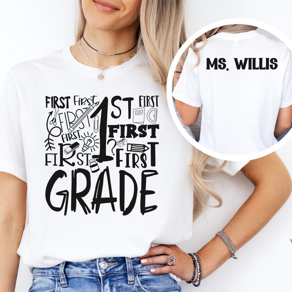 Custom Unisex 1st Grade T-Shirt