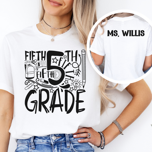 Custom Unisex 5th Grade T-Shirt