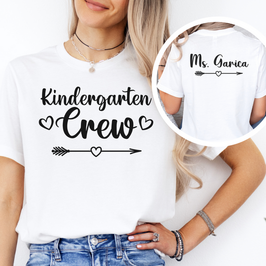 Custom Unisex Kindergarten Crew T-Shirt