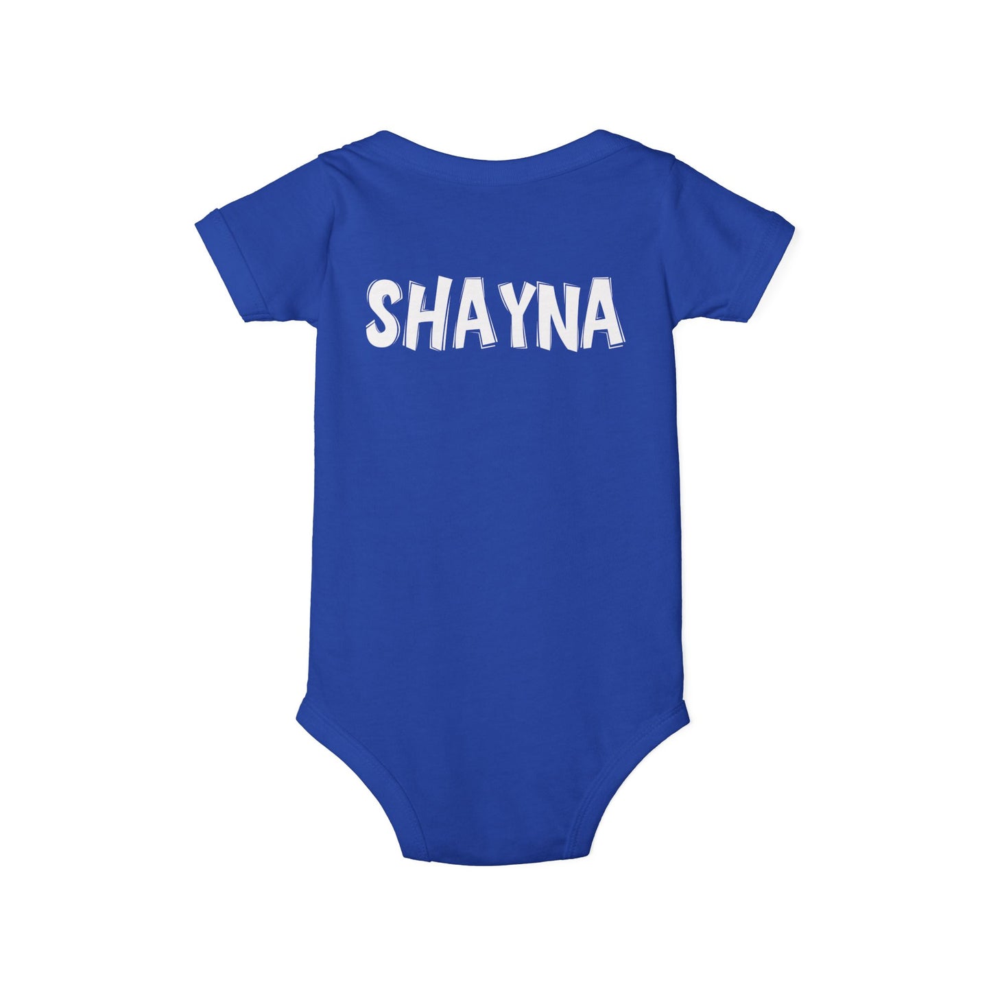Custom School Name Infant Jersey Outlined One Piece