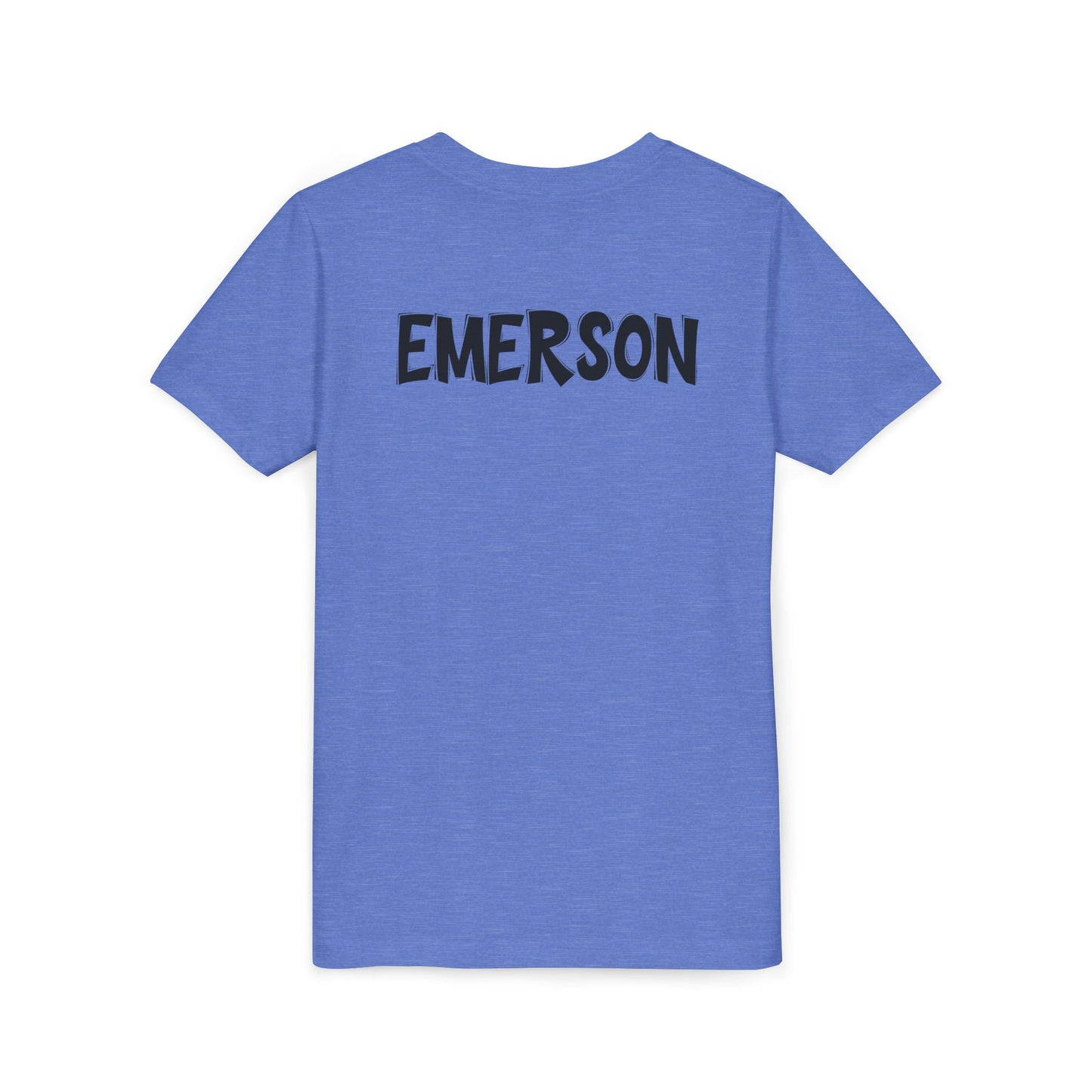 Custom School Name Bold Outlined Youth T-Shirt