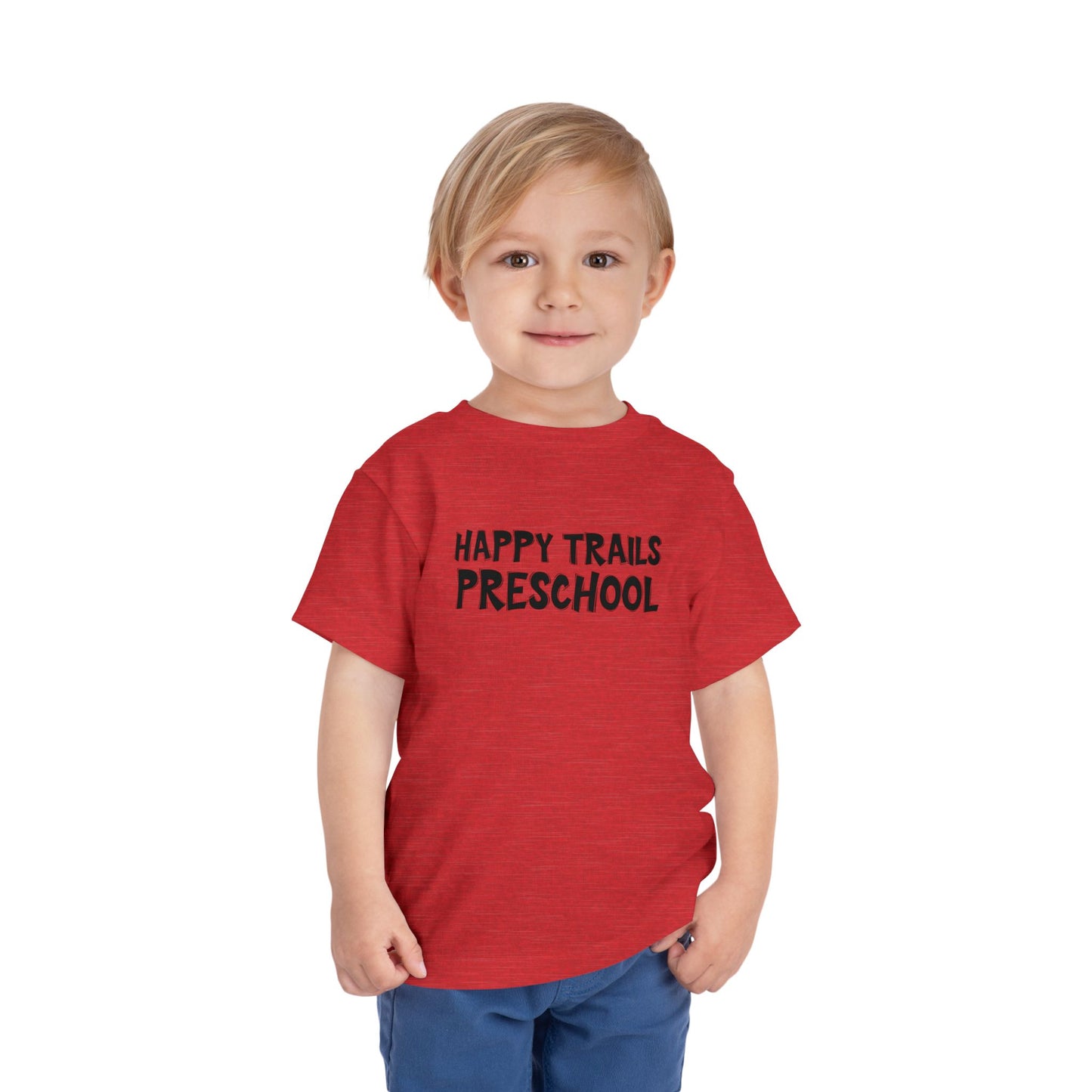 Custom School Name Toddler Bold Outlined T-Shirt