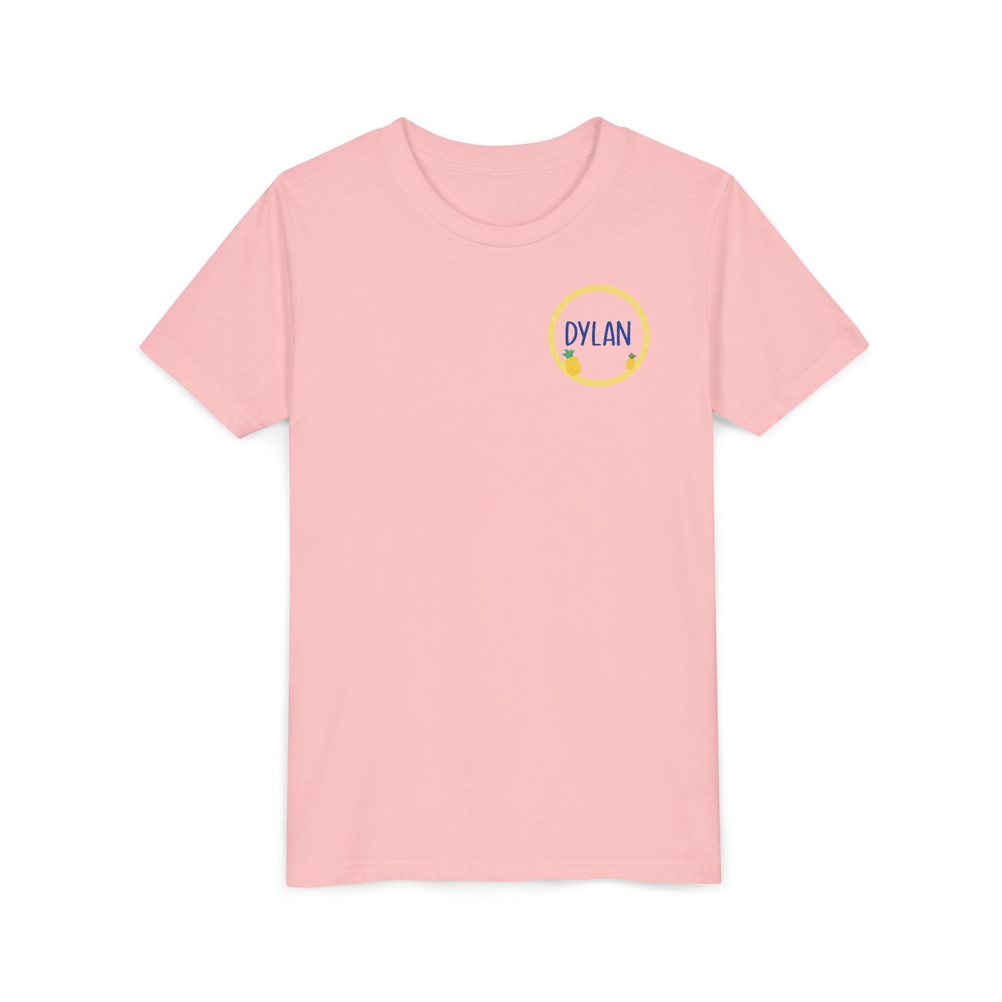 Custom Pineapple Circle Youth T-Shirt