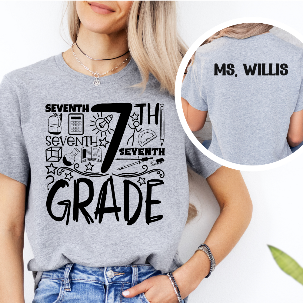 Custom Unisex 7th Grade T-Shirt