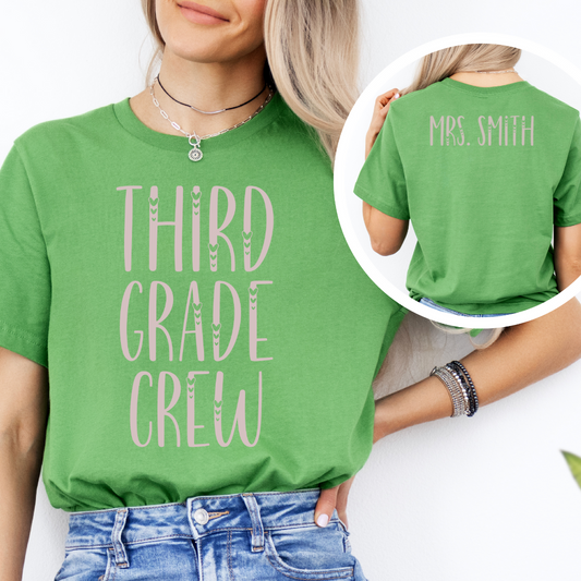 Custom Unisex Third Grade Crew T-Shirt