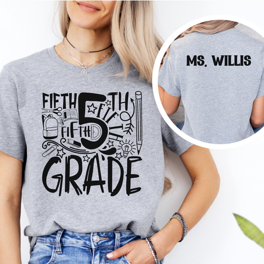 Custom Unisex 5th Grade T-Shirt