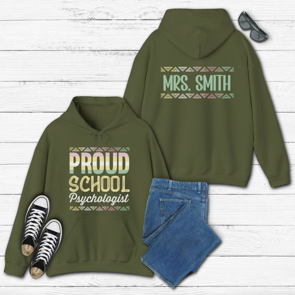 Custom Unisex Heavy Blend Proud School Psychologist Hoodie