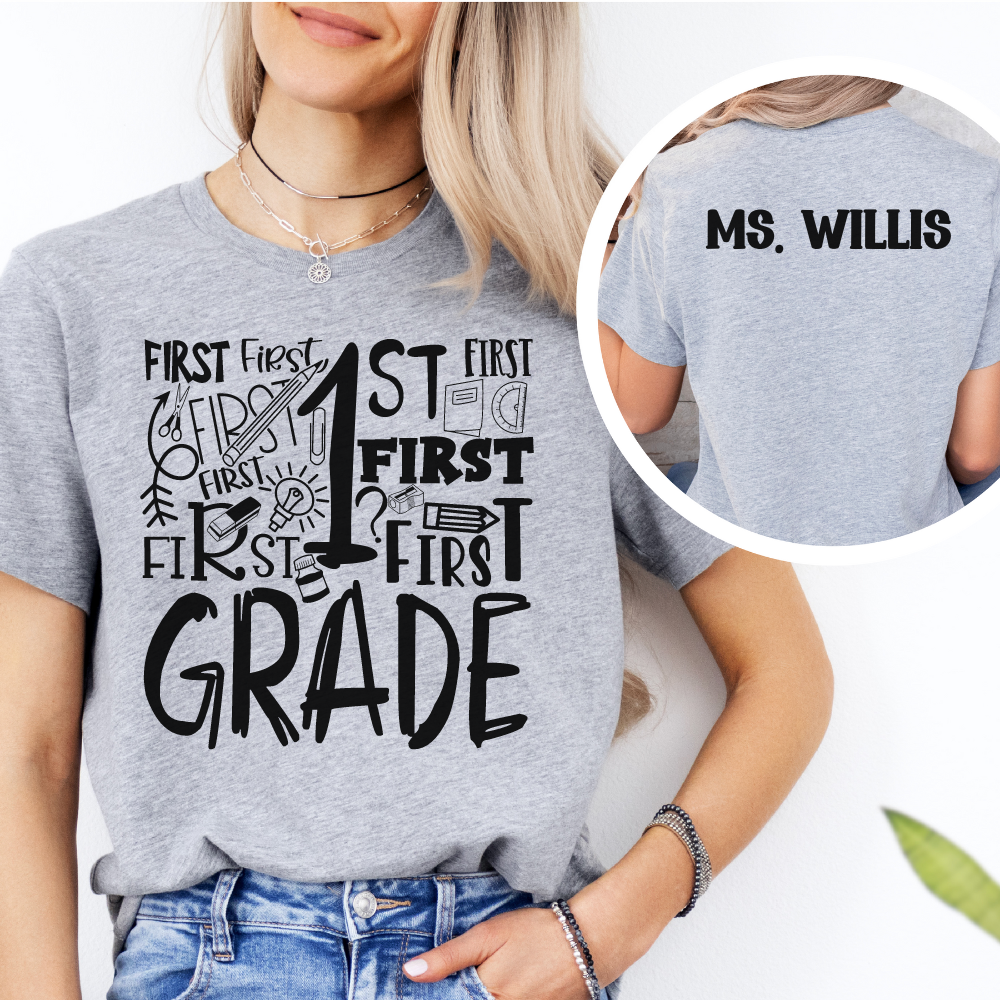 Custom Unisex 1st Grade T-Shirt