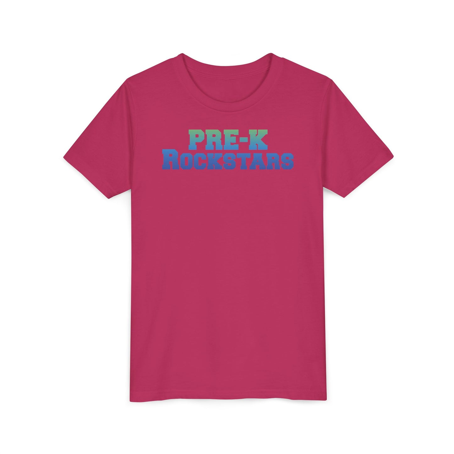 Custom Green-Blue Pre-K Rockstars Youth T-Shirt
