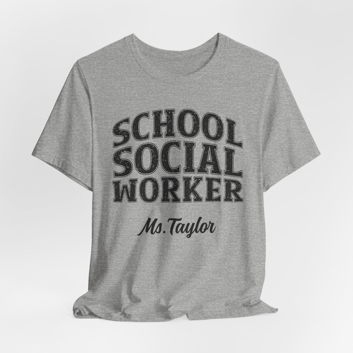 Custom Unisex School Social Worker Teacher T-Shirt