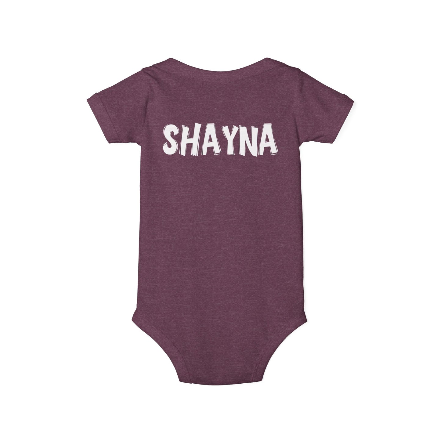Custom School Name Infant Jersey Outlined One Piece