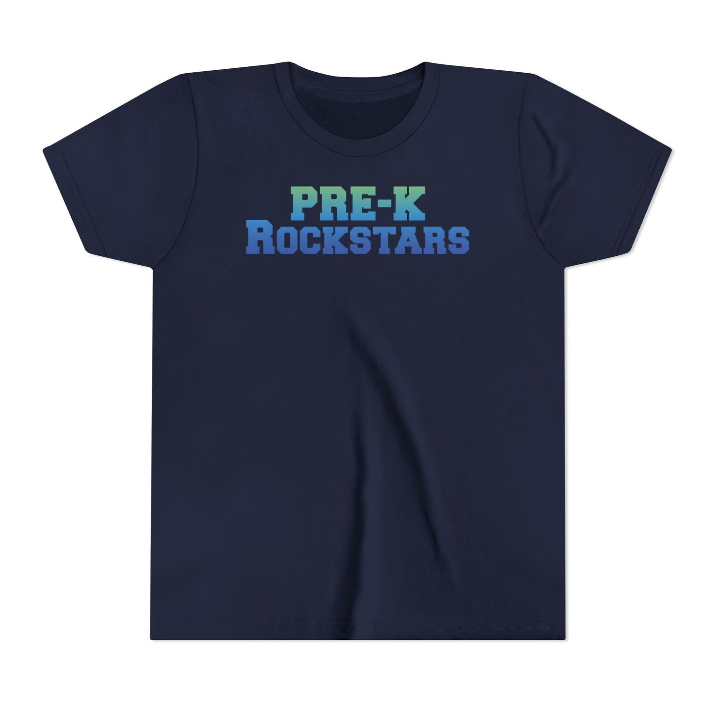 Custom Green-Blue Pre-K Rockstars Youth T-Shirt