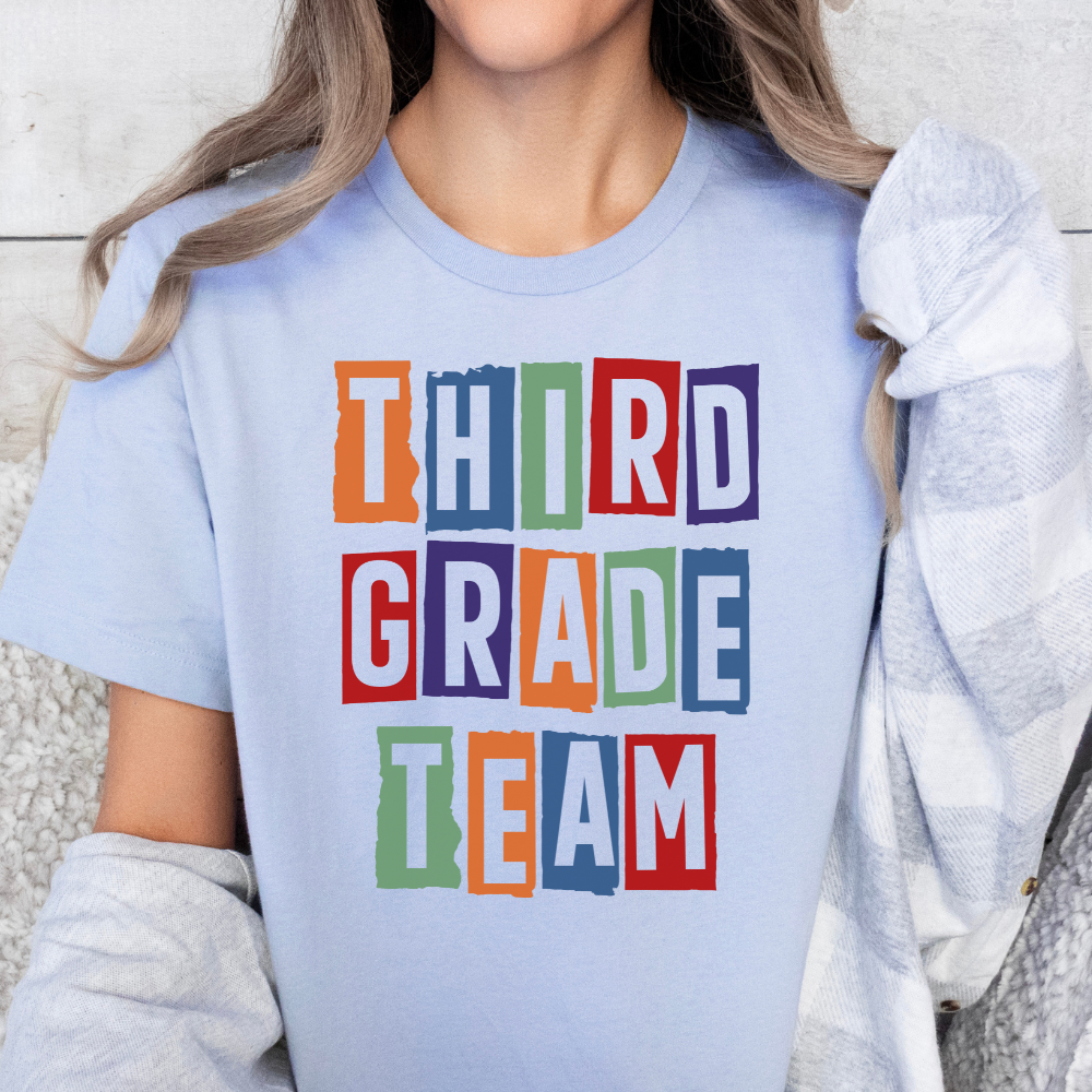 Custom Unisex Third Grade Crew T-Shirt