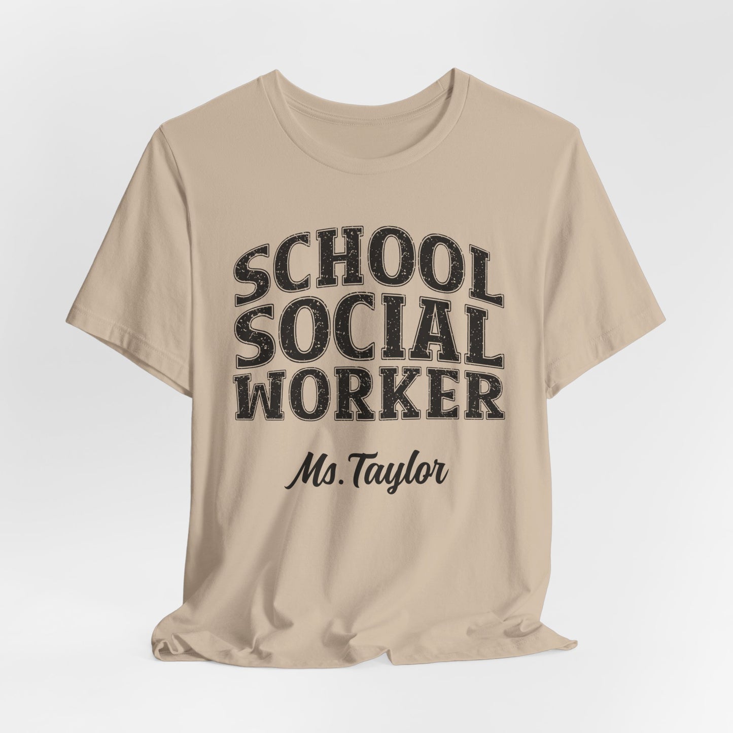 Custom Unisex School Social Worker Teacher T-Shirt