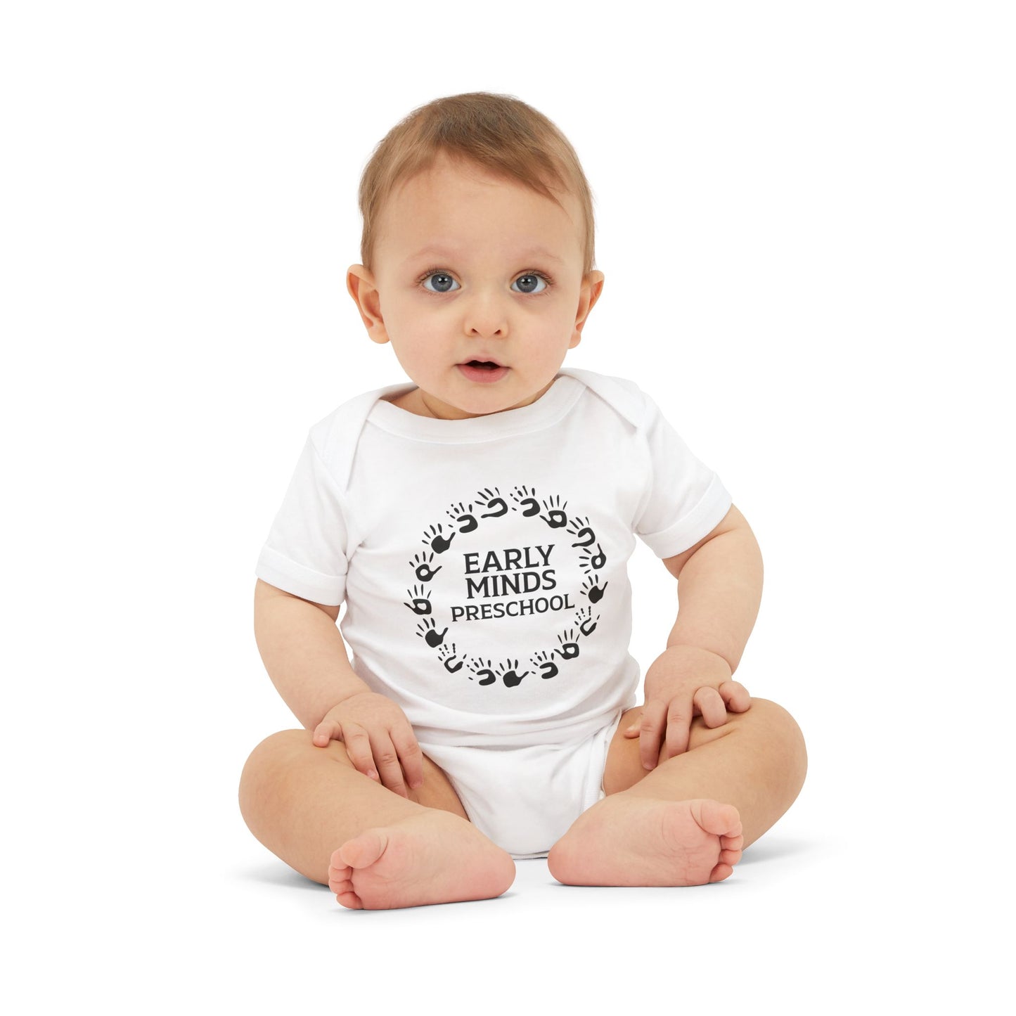 Custom Circle Handprints Infant Jersey One Piece