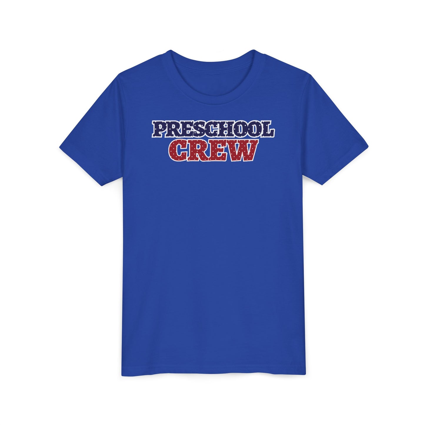Custom Polka Dot Preschool Crew Youth T-Shirt