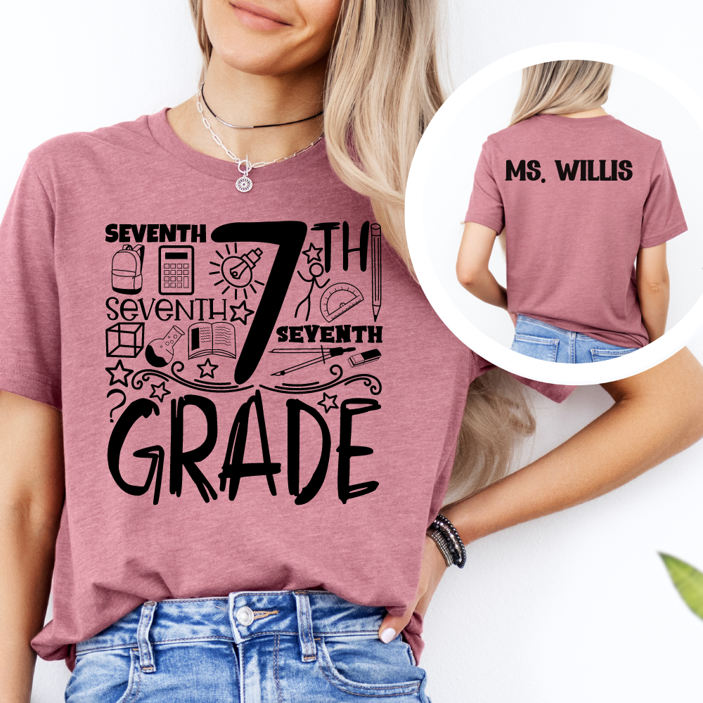 Custom Unisex 7th Grade T-Shirt