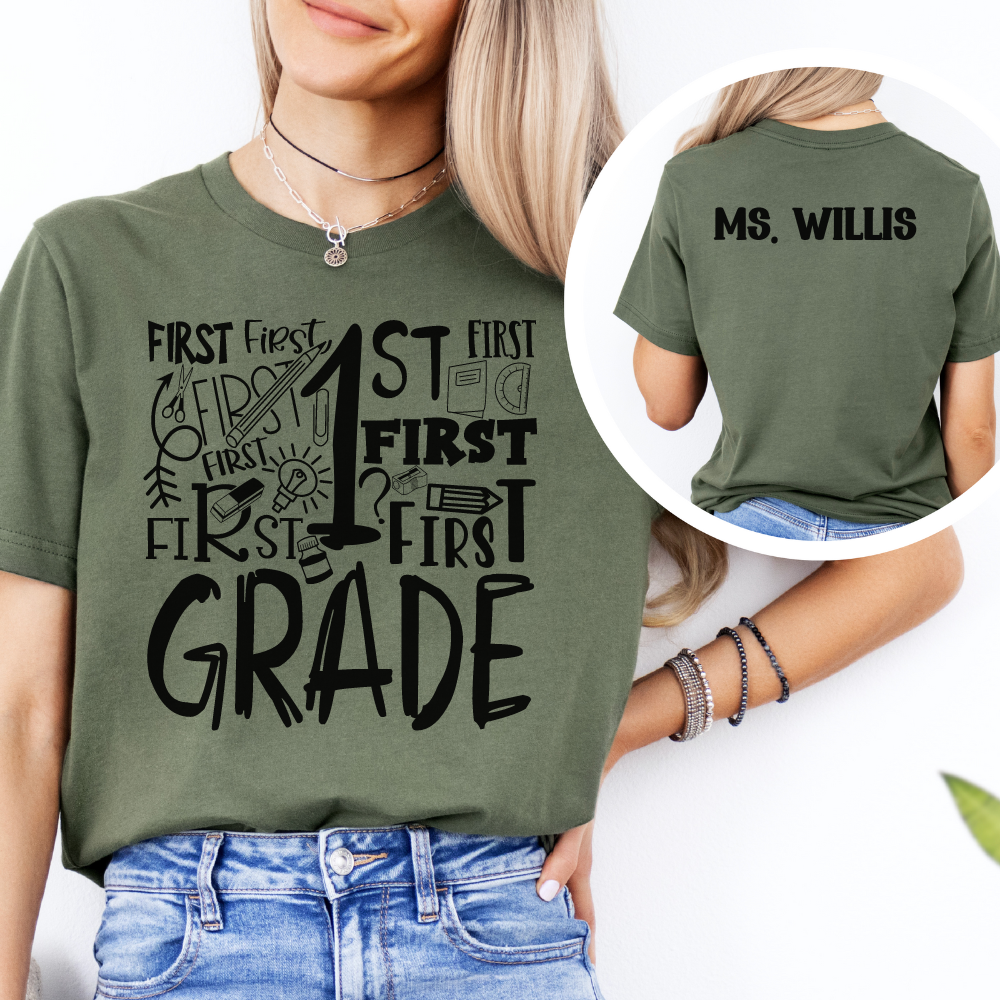 Custom Unisex 1st Grade T-Shirt