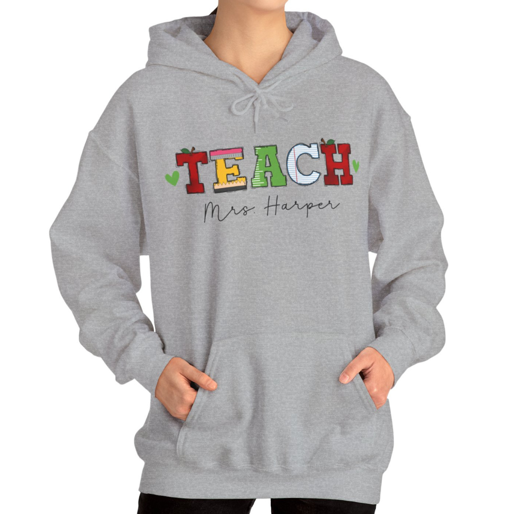 Custom Unisex Heavy Blend Teach Hoodie