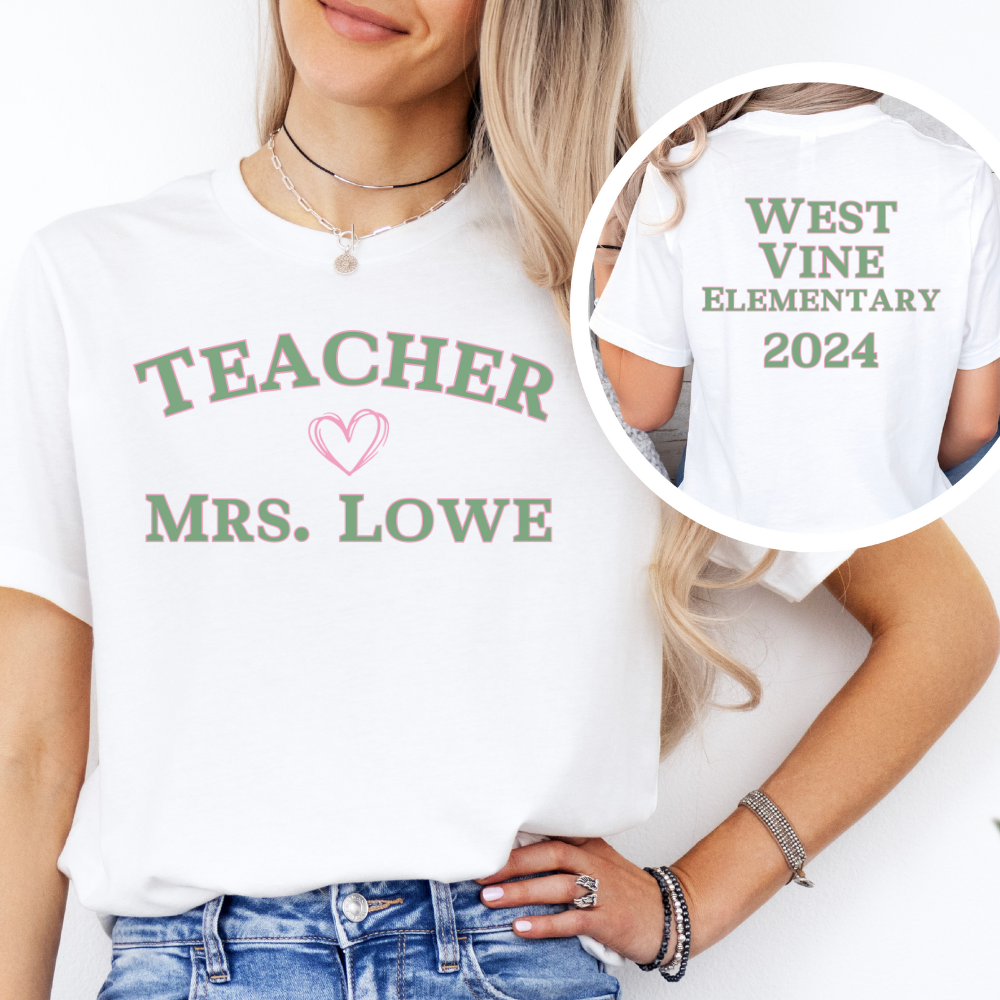 Custom Unisex Teacher 🤍 T-Shirt