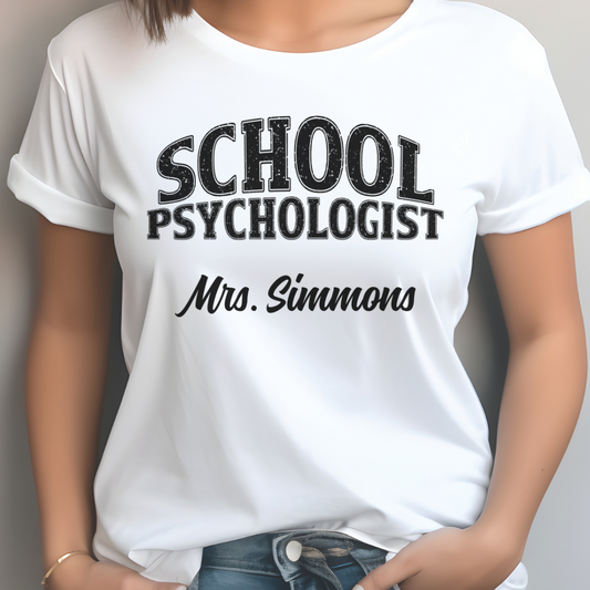 Custom Unisex School Psychologist T-Shirt