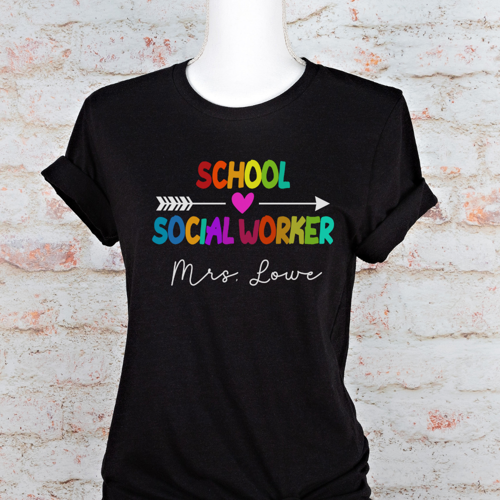 Custom Unisex School Social Worker T-Shirt